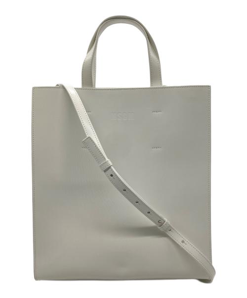 MSGM（エムエスジーエム）MSGM (エムエスジーエム) Faux leather tote bag with embossed micro logo(フェイクレザートートバッグ ウィズ エンボスマイクロロゴ) ホワイト サイズ:-の古着・服飾アイテム