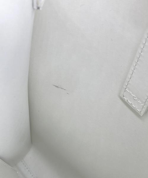 MSGM（エムエスジーエム）MSGM (エムエスジーエム) Faux leather tote bag with embossed micro logo(フェイクレザートートバッグ ウィズ エンボスマイクロロゴ) ホワイト サイズ:-の古着・服飾アイテム