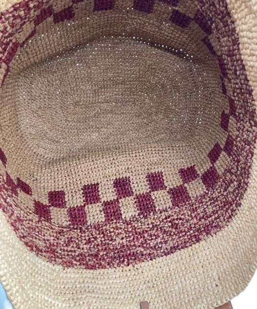 J.W.ANDERSON（ジェイダブリューアンダーソン）J.W.ANDERSON (ジェイダブリューアンダーソン) BASKET BELT TOTE(バスケットベルトトート) ブラウン×ボルドー サイズ:-の古着・服飾アイテム