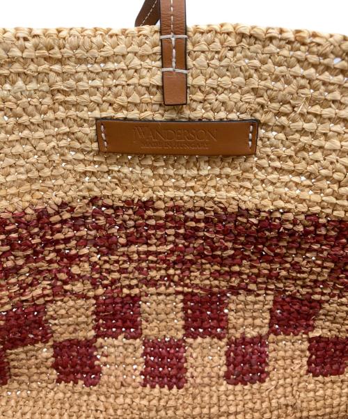 J.W.ANDERSON（ジェイダブリューアンダーソン）J.W.ANDERSON (ジェイダブリューアンダーソン) BASKET BELT TOTE(バスケットベルトトート) ブラウン×ボルドー サイズ:-の古着・服飾アイテム