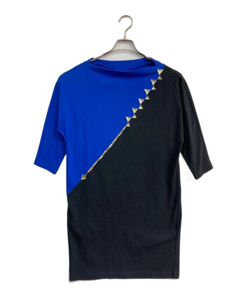 MARC JACOBS（マークジェイコブズ）MARC JACOBS (マークジェイコブス) COLOR BLOCK DRESS(カラーブロックドレス) ブラック×ブルー サイズ:XS 未使用品の古着・服飾アイテム