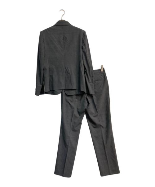 23区（ニジュウサンク）23区 (ニジュウサンク) ストライプセットアップスーツ グレー サイズ:M(38)の古着・服飾アイテム