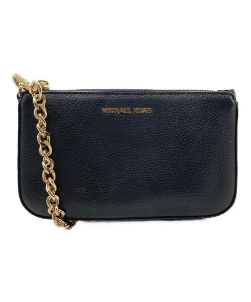 MICHAEL KORS（マイケル・コース）MICHAEL KORS (マイケルコース) ミニレザーハンドバッグ ブラックの古着・服飾アイテム