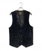 VANSONバンソン）の古着「スウェードベスト」｜ブラック