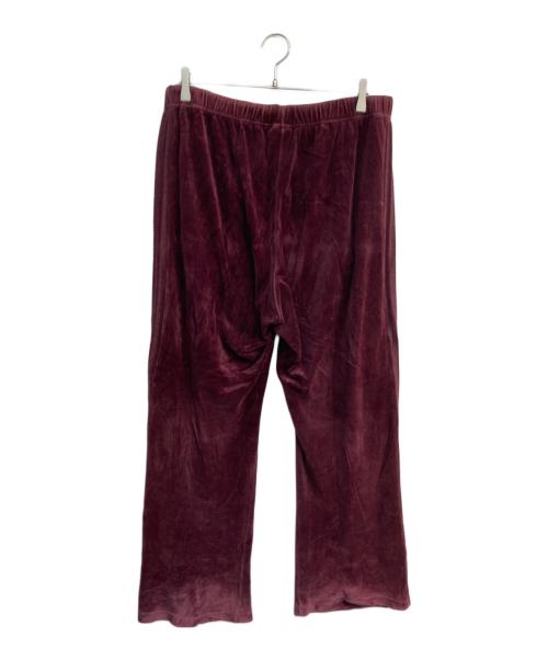 adidas（アディダス）adidas (アディダス) ベロアトラックパンツ ボルドー サイズ:Lの古着・服飾アイテム