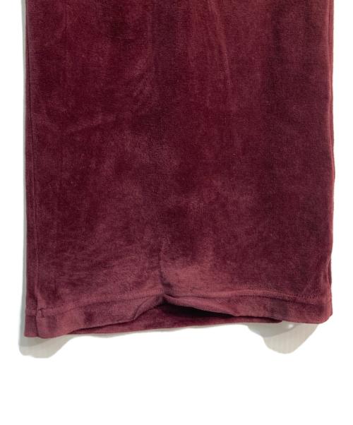 adidas（アディダス）adidas (アディダス) ベロアトラックパンツ ボルドー サイズ:Lの古着・服飾アイテム