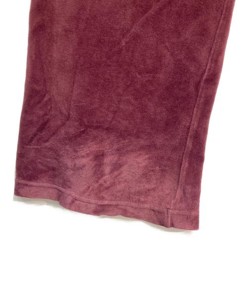 adidas（アディダス）adidas (アディダス) ベロアトラックパンツ ボルドー サイズ:Lの古着・服飾アイテム