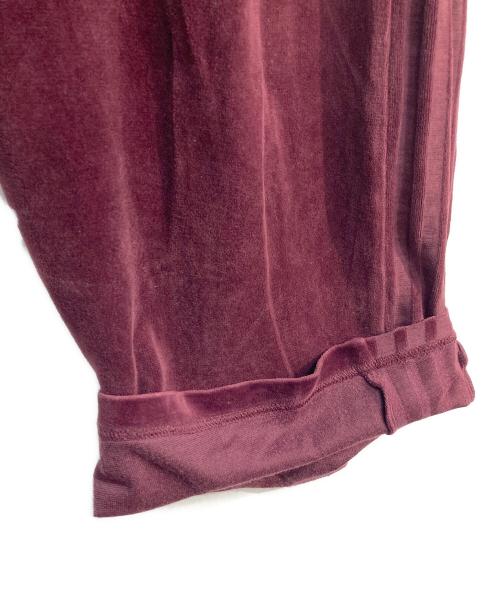 adidas（アディダス）adidas (アディダス) ベロアトラックパンツ ボルドー サイズ:Lの古着・服飾アイテム