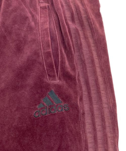 adidas（アディダス）adidas (アディダス) ベロアトラックパンツ ボルドー サイズ:Lの古着・服飾アイテム