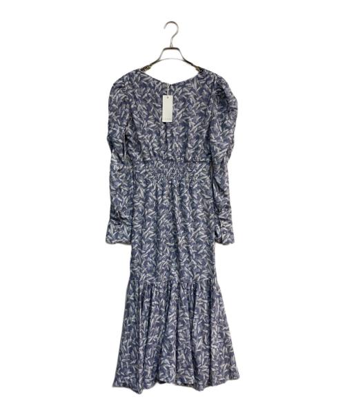 rienda（リエンダ）rienda (リエンダ) ギャザーデザインH/W AラインOP ブルー サイズ:Ｍ 未使用品の古着・服飾アイテム