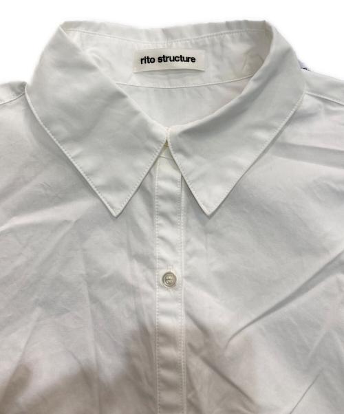 rito structure（リト ストラクチャー）rito structure (リト ストラクチャー) サイドスリットシャツ　077R22S016B ホワイト サイズ:2の古着・服飾アイテム