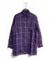 Y's for men（ワイズフォーメン）の古着「リネンジップシャツ　初期タグ 80s　MR-B08-302」｜パープル×ホワイト