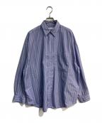 ROTOLロトル）の古着「BASIC SHIRTストライプシャツ　R11EM15ANX」｜スカイブルー×ボルドー
