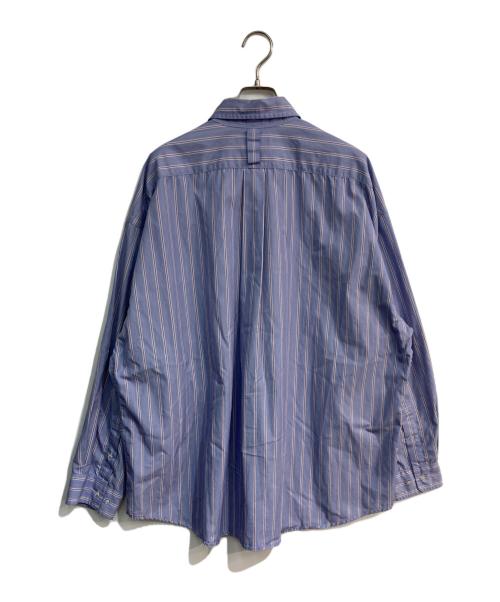 ROTOL（ロトル）ROTOL (ロトル) BASIC SHIRTストライプシャツ　R11EM15ANX スカイブルー×ボルドー サイズ:3の古着・服飾アイテム