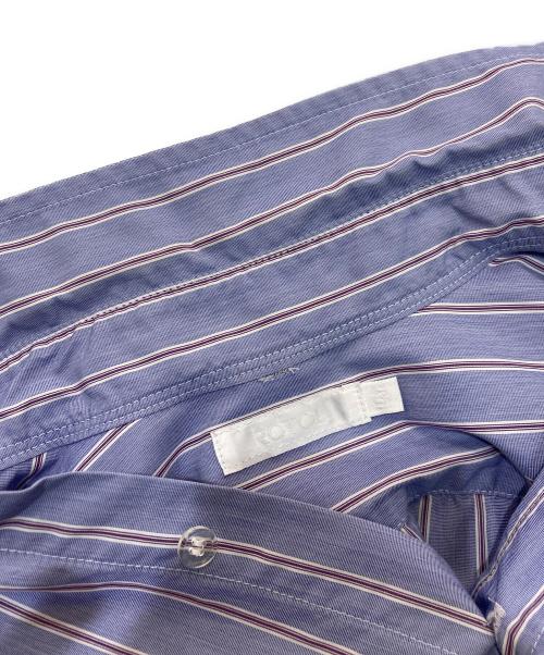 ROTOL（ロトル）ROTOL (ロトル) BASIC SHIRTストライプシャツ　R11EM15ANX スカイブルー×ボルドー サイズ:3の古着・服飾アイテム