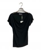 Salvatore Ferragamoサルヴァトーレ フェラガモ）の古着「レーヨンノースリーブニット」｜ブラック