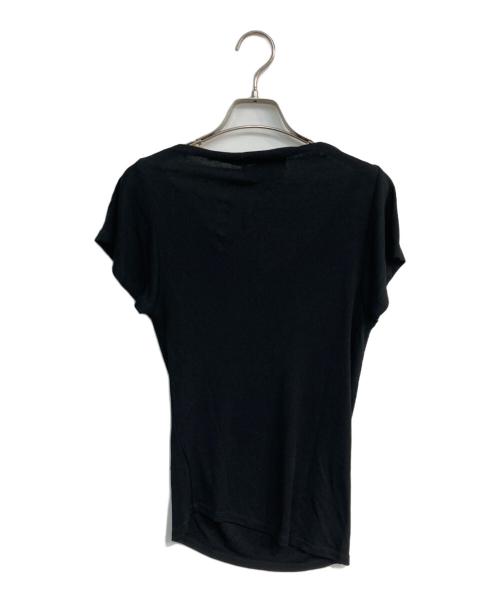 Salvatore Ferragamo（サルヴァトーレ フェラガモ）Salvatore Ferragamo (サルヴァトーレ フェラガモ) レーヨンノースリーブニット ブラック サイズ:38 未使用品の古着・服飾アイテム