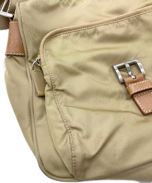 PRADA（プラダ）PRADA (プラダ) ナイロンショルダーバッグ ベージュの古着・服飾アイテム