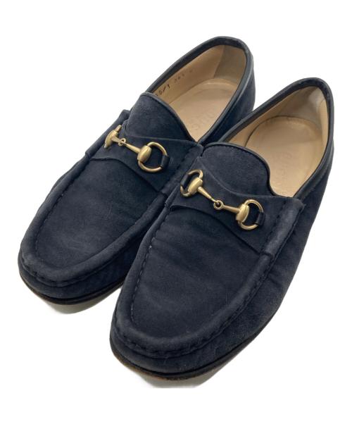 GUCCI（グッチ）GUCCI (グッチ) スウェードビットローファー ブラック サイズ:SIZE36 1/2の古着・服飾アイテム