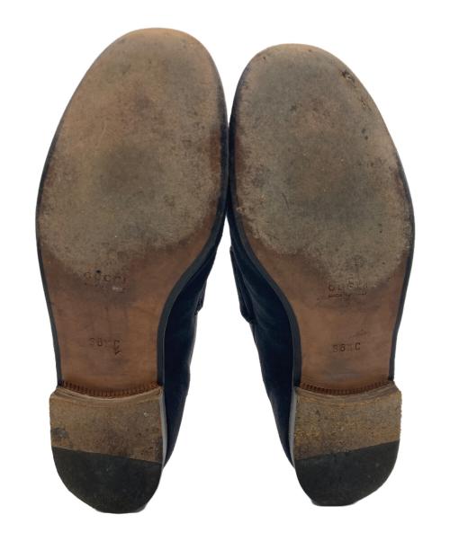 GUCCI（グッチ）GUCCI (グッチ) スウェードビットローファー ブラック サイズ:SIZE36 1/2の古着・服飾アイテム