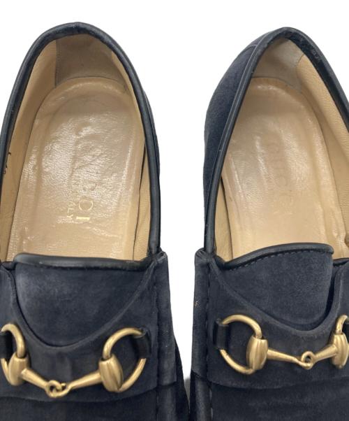 GUCCI（グッチ）GUCCI (グッチ) スウェードビットローファー ブラック サイズ:SIZE36 1/2の古着・服飾アイテム