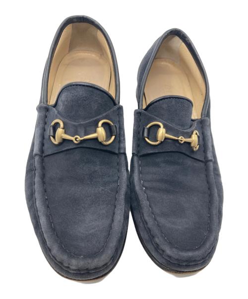 GUCCI（グッチ）GUCCI (グッチ) スウェードビットローファー ブラック サイズ:SIZE36 1/2の古着・服飾アイテム
