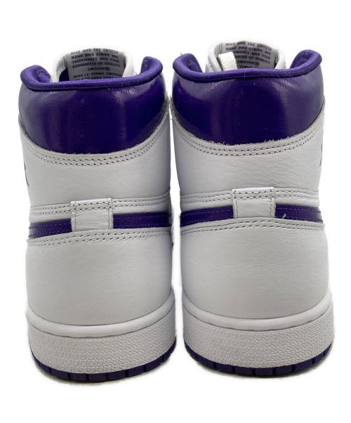 NIKE（ナイキ）NIKE (ナイキ) WMNS AIR JORDAN 1 HIGH OG ホワイト×パープル サイズ:27cmの古着・服飾アイテム