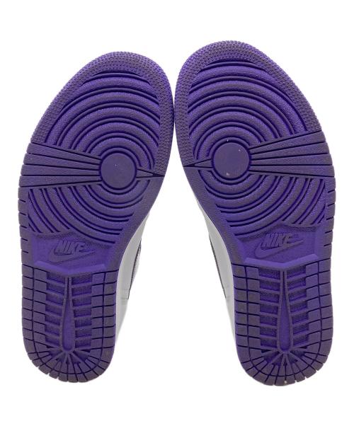 NIKE（ナイキ）NIKE (ナイキ) WMNS AIR JORDAN 1 HIGH OG ホワイト×パープル サイズ:27cmの古着・服飾アイテム