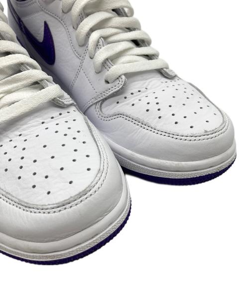 NIKE（ナイキ）NIKE (ナイキ) WMNS AIR JORDAN 1 HIGH OG ホワイト×パープル サイズ:27cmの古着・服飾アイテム