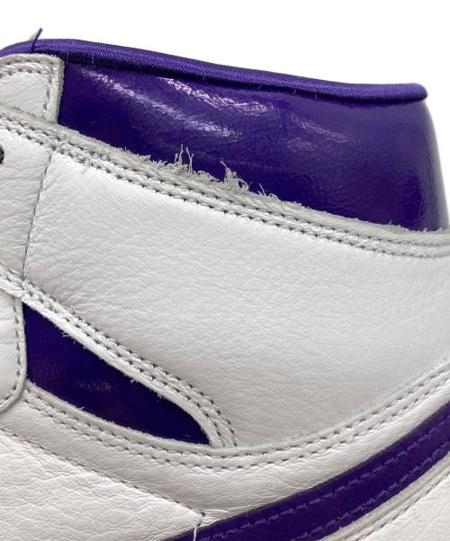 NIKE（ナイキ）NIKE (ナイキ) WMNS AIR JORDAN 1 HIGH OG ホワイト×パープル サイズ:27cmの古着・服飾アイテム