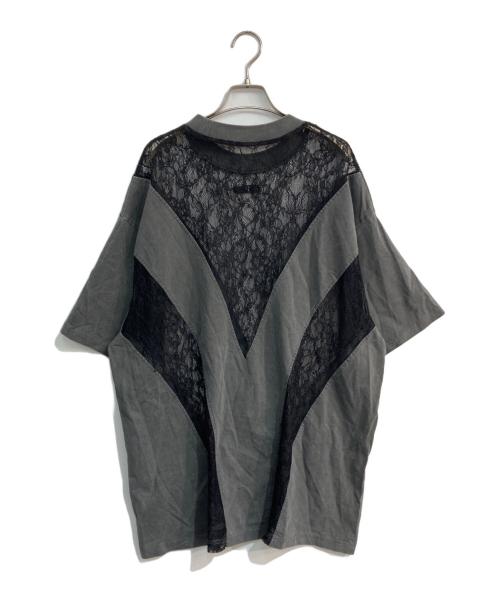 PRANK PROJECT（プランクプロジェクト）PRANK PROJECT (プランクプロジェクト) Pigment Lace Top グレー×ブラック サイズ:Freeの古着・服飾アイテム