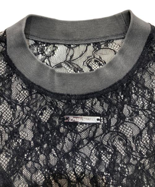 PRANK PROJECT（プランクプロジェクト）PRANK PROJECT (プランクプロジェクト) Pigment Lace Top グレー×ブラック サイズ:Freeの古着・服飾アイテム