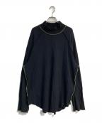 NKGWエヌケージーダブリュー）の古着「ハイネックサーマルカットソー」｜ブラック