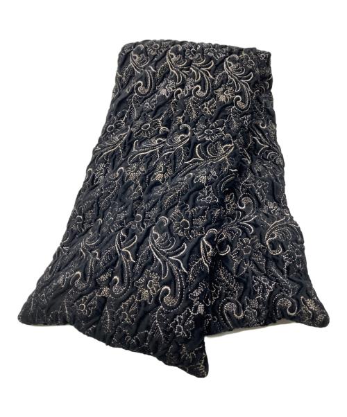 MURAL（ミューラル）MURAL (ミューラル) Ice flower embroidery Scarf ブラックの古着・服飾アイテム