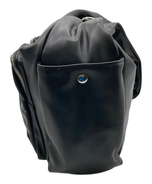 X-GIRL（エックスガール）X-girl (エックスガール) FAUX LEATHER MESSENGER BAG ブラックの古着・服飾アイテム