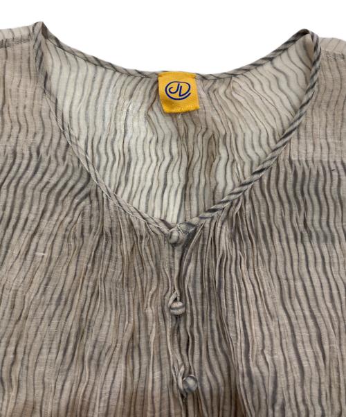 JURGEN LEHL（ヨーガンレール）JURGEN LEHL (ヨーガンレール) コットンシルクシワ加工ブラウス　J0137FB003 ベージュ サイズ:Mの古着・服飾アイテム