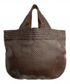 JURGEN LEHLヨーガンレール）の古着「ゴートメッシュレザーハンドバッグ」｜ブラウン