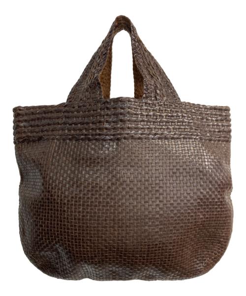 JURGEN LEHL（ヨーガンレール）JURGEN LEHL (ヨーガンレール) ゴートメッシュレザーハンドバッグ ブラウンの古着・服飾アイテム