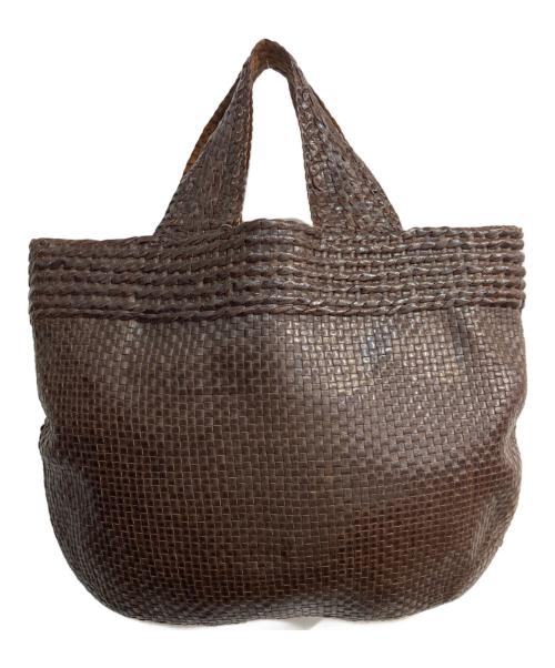 JURGEN LEHL（ヨーガンレール）JURGEN LEHL (ヨーガンレール) ゴートメッシュレザーハンドバッグ ブラウンの古着・服飾アイテム