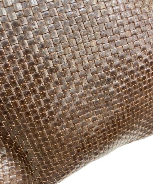 JURGEN LEHL（ヨーガンレール）JURGEN LEHL (ヨーガンレール) ゴートメッシュレザーハンドバッグ ブラウンの古着・服飾アイテム