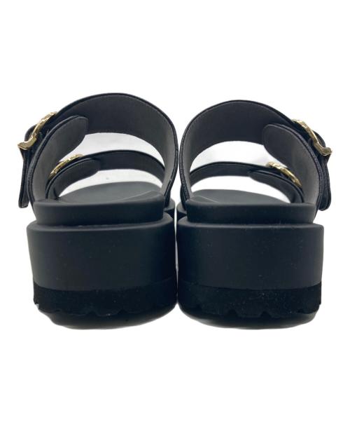 green label relaxing（グリーンレーベルリラクシング）green label relaxing (グリーンレーベルリラクシング) ダブルストラップサンダル ブラック サイズ:36の古着・服飾アイテム