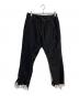 sulvam（サルバム）の古着「ウールギャバジンステッチパンツ　SK-P05-100」｜ブラック