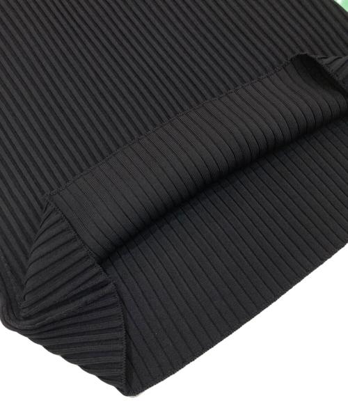 anuans（アニュアンス）anuans (アニュアンス) リブニットナロースカート ブラック サイズ:Freeの古着・服飾アイテム