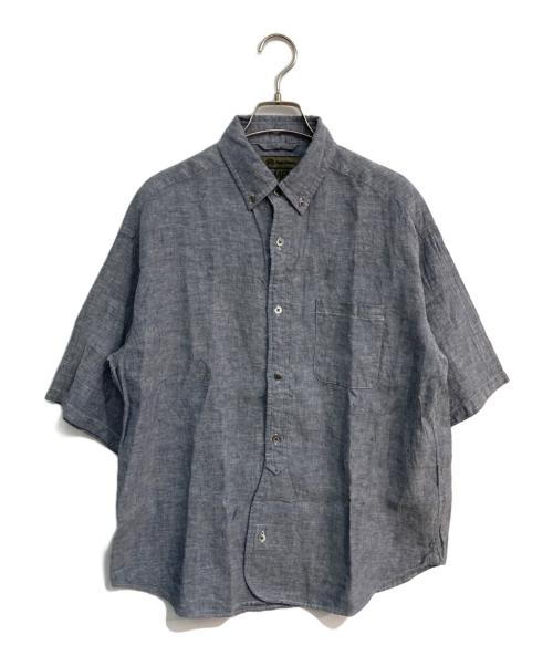 NIGEL CABOURN（ナイジェルケーボン）NIGEL CABOURN (ナイジェルケーボン) リネン半袖シャツ　8038-00-11002 ネイビー サイズ:46の古着・服飾アイテム