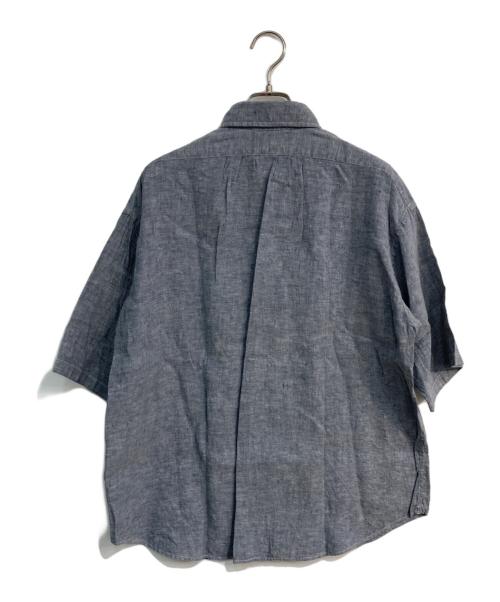 NIGEL CABOURN（ナイジェルケーボン）NIGEL CABOURN (ナイジェルケーボン) リネン半袖シャツ　8038-00-11002 ネイビー サイズ:46の古着・服飾アイテム