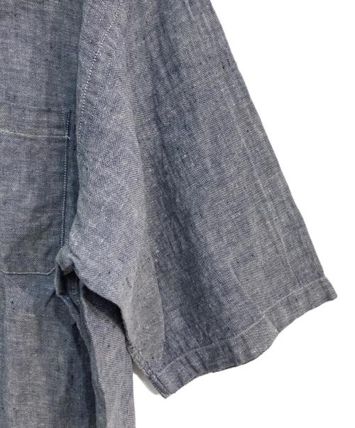 NIGEL CABOURN（ナイジェルケーボン）NIGEL CABOURN (ナイジェルケーボン) リネン半袖シャツ　8038-00-11002 ネイビー サイズ:46の古着・服飾アイテム