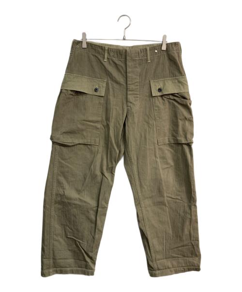 WAREHOUSE（ウエアハウス）WAREHOUSE (ウエアハウス) 1097 USMC HERRINGBONE MONKEY PANTS カーキ サイズ:36の古着・服飾アイテム
