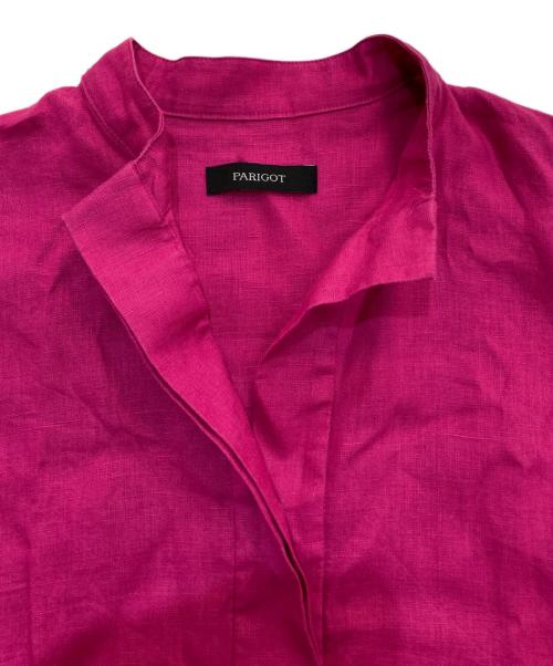 parigot（パリゴ）parigot (パリゴ) リネンノースリーブワンピース　PVM-0605-21ES-JAJ ピンク サイズ:Freeの古着・服飾アイテム