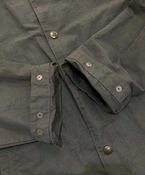 JACKMAN（ジャックマン）jackman (ジャックマン) Cotton Linen Collarless Jacket　JM8213 ダークグレー サイズ:Mの古着・服飾アイテム