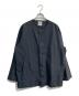 jackman（ジャックマン）の古着「Cotton Linen Collarless Jacket　JM8213」｜ダークグレー